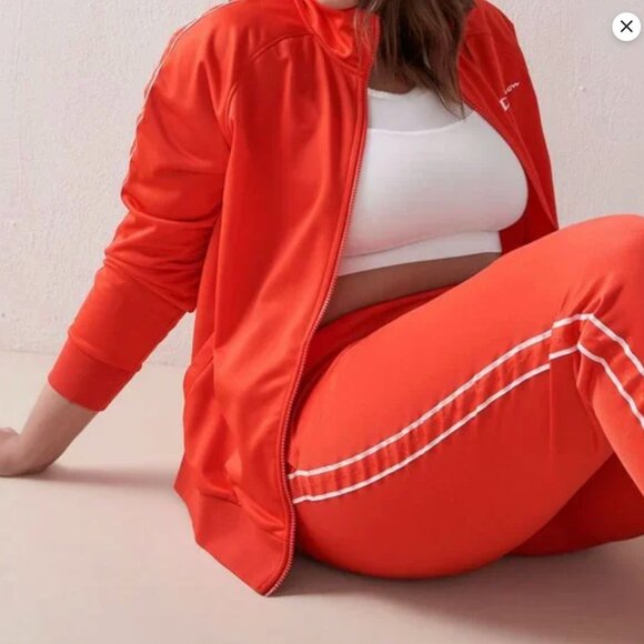 Champion Track Pants Zipper Ankle Red White Stripe Casual Pull On PLUS 3X - Picture 7 of 13